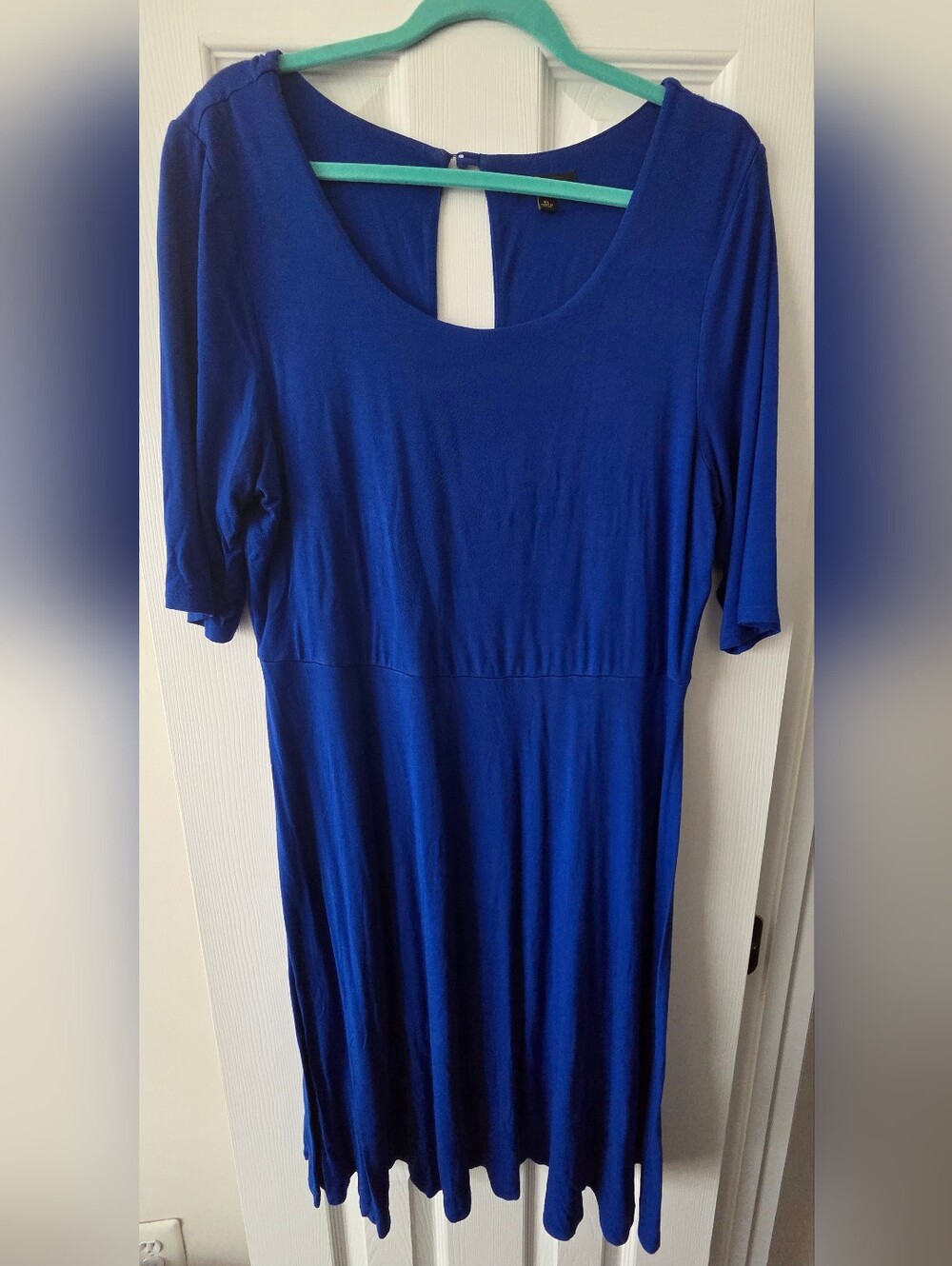 Women's Royal Blue Scoop Neck Dress